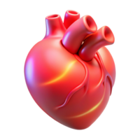 beautiful traditional A holographic projection of a human heart beating, realistic rendering, soft red lighting high quality png