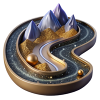 dramatic rustic High Angle View of Open World Map Cutout high resolution png