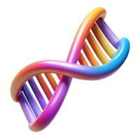 magnificent modern A DNA double helix transforming into a digital data stream, vibrant gradient colors, abstract style 4K png