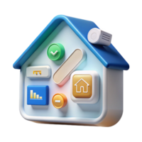 dramatic minimalist A smart home interface displaying various data points, minimalist design, soft white lighting high resolution png