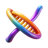 deslumbrante rústico uma dna Duplo hélice transformando para dentro uma digital dados fluxo, vibrante gradiente cores, abstrato estilo genuíno png