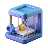 impressive classic Advanced 3D printer creating a complex object authentic png