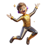 elegant creative Joyful Jive Dance Pose Isolated with Dynamic Angle exclusive png