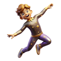 magnificent creative Joyful Jive Dance Pose Isolated with Dynamic Angle authentic png