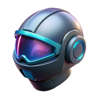 extraordinary contemporary A futuristic helmet displaying augmented reality interfaces, sleek and minimalist design, soft neon glow authentic png