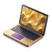magnificent abstract Laptop Computer Open Screen Blank Display Isolated Element png