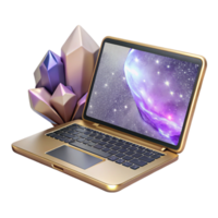 wonderful contemporary Laptop Computer with Blank Screen Angled View Transparent Background high resolution png