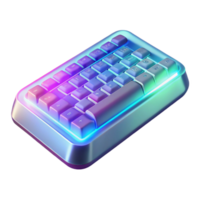impressive modern Holographic keyboard with projected keys detailed png