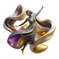 impressive rustic Lyrical Dance Movement Transparent Background with Flowing Lines detailed png