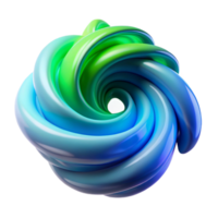 vibrante minimalista un arremolinándose vórtice de azul y verde fumar prima png