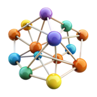 wonderful abstract A network of interconnected nodes pulsating with data, colorful and dynamic, abstract style detailed png