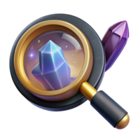 beautiful artistic Magnifying Glass Examining Map Isolated Transparent Background detailed png