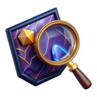 wonderful artistic Magnifying Glass Examining Map Isolated Transparent Background high resolution png
