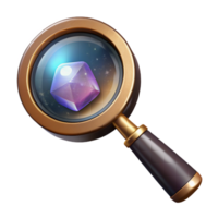 extraordinary vintage Magnifying Glass with Lens Flare Isolated Transparent Background high resolution png
