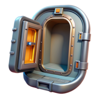elegant modern Spaceship door, hatch open, interior visible just the door authentic png
