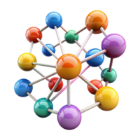 beautiful creative A network of interconnected nodes pulsating with data, colorful and dynamic, abstract style exclusive png