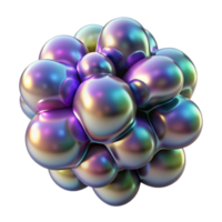 dramatic creative A cluster of amorphous blobs, with iridescent, oil-slick textures, in a surreal, abstract expressionist style exclusive png