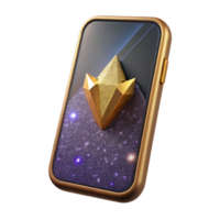 serene rustic Mobile Phone Front View with Shadow Cutout Element professional png
