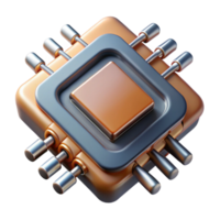 vibrant rustic A close-up of a microchip with intricate circuitry, metallic textures and reflections, photorealistic style 4K png