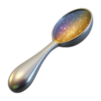 serene classic Modern Silver Spoon Side View Isolated png