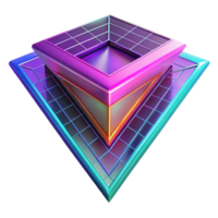 elegant creative A bold, geometric composition, with a bright, neon color palette, in a cyberpunk style exclusive png