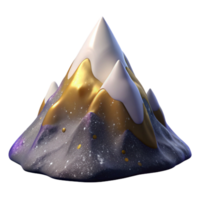 magnificent minimalist Mountain Peak with Snow Cap Isolated Transparent Background high resolution png
