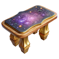 impressive rustic Old Wooden Table Side View Isolated Element premium png