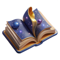 dramatic classic Open Book Spread Flat Lay Cutout with Pages high resolution png