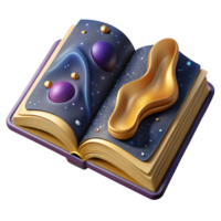 elegant modern Open Book Top View Isolated Element exclusive png