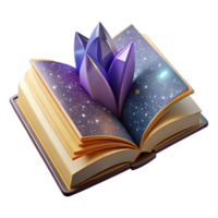 serene rustic Open Book with Blank Pages and Quill Pen Transparent Background professional png