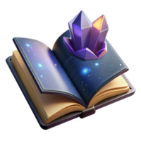 vibrant rustic Open Book with Blank Pages and Quill Pen Transparent Background detailed png