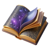 serene artistic Open Book with Blank Pages and Quill Pen Transparent Background high quality png