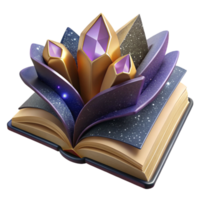 wonderful creative Open Book with Blank Pages and Quill Pen Transparent Background exclusive png
