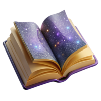 beautiful rustic Open Book with Blank Pages and Quill Pen Transparent Background premium png