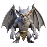 magnificent minimalist A grotesque gargoyle, stone wings, menacing expression high resolution png