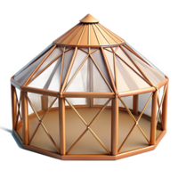 stunning modern Yurt frame structure, premium png