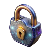 stunning modern Open Padlock with Shiny Metal Texture Isolated high quality png