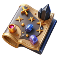 wonderful creative Open Treasure Map with X Marks the Spot Isolated exclusive png