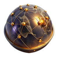 stunning rustic Open World Map with Glowing Lines Isolated Element exclusive png