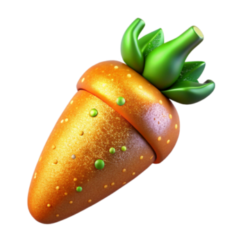 deslumbrante minimalista laranja cenoura com verde topo isolado em transparente fundo genuíno png