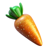 stunning vintage Orange Carrot with Green Top Isolated on Transparent Background high quality png