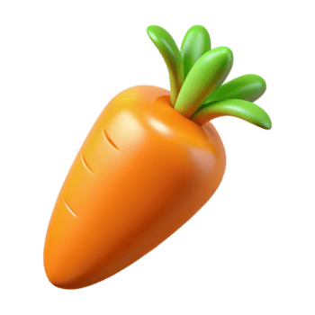 impressionante minimalista laranja cenoura com verde frondoso topo genuíno png