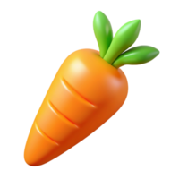 elegant classic Orange carrot with green leafy top high resolution png