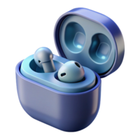 impressive minimalist Wireless earbuds with charging case open genuine png