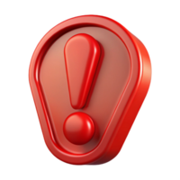stunning rustic Exclamation point symbol, red, authentic png