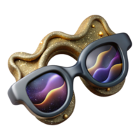 beautiful artistic Pair of Eyeglasses Top View Cutout detailed png