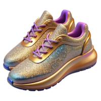 dramatic rustic Pair of Running Shoes Top View Isolated Element high resolution png