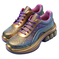 elegant minimalist Pair of Running Shoes Top View Isolated Element authentic png