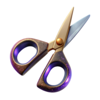 magnificent minimalist Pair of Scissors Angled View Isolated Element premium png