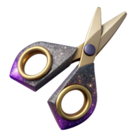 serene traditional Pair of Scissors Angled View Isolated Element authentic png